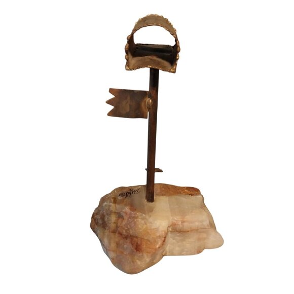 Demott Mailbox Sculpture Metal Mid Century Modern Brutalist Vintage Art Signed - Picture 4 of 9